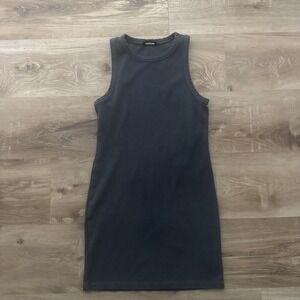 Talentless Womens Scoop Neck Ribbed Knit Mini Tank Dress Dark Aqua Size Small